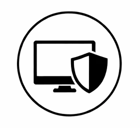 Icon representing blue light blockinhg lenses for reduced digital eye strain