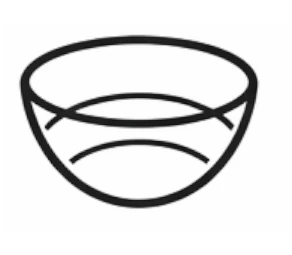 Icon illustrating progressive lenses for seamless vision at near, intermediate and far distances.